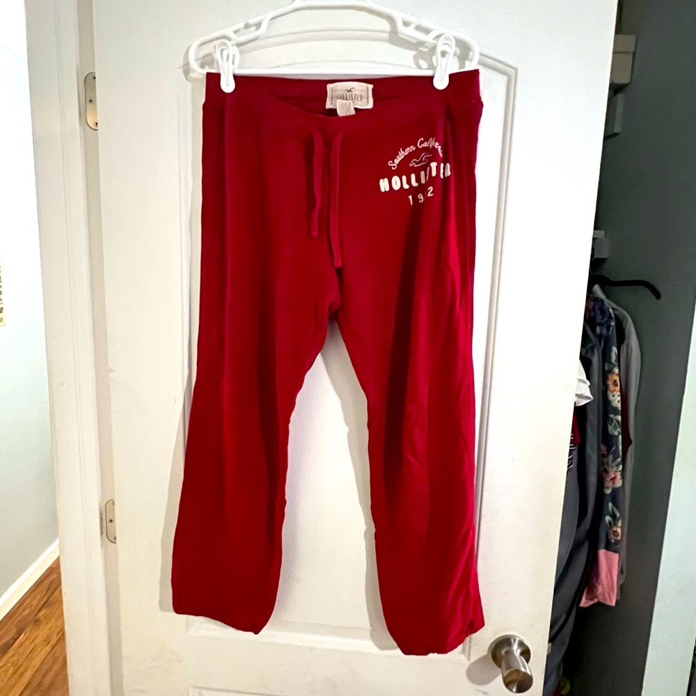 Brick Red Original Hollister Joggers, Size L